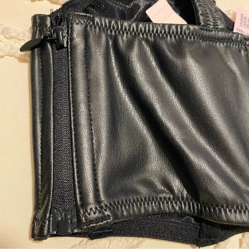 Victoria's Secret Black Faux Leather Bralette - Picture 8 of 9